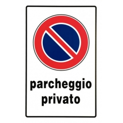 Segnaletica pvc 30x20 parcheggio privato