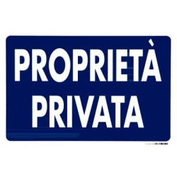 Segnaletica pvc 30x20 proprieta' privata