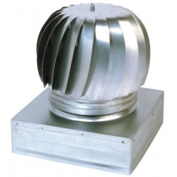 Aspiratore eolico zincato base quadrata/rettangolare